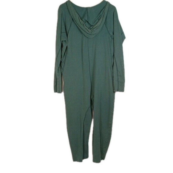 Free People FP Movement Hot Shot Long Sleeve Hooded Jumpsuit Sage Green Size S - Picture 2 of 7
